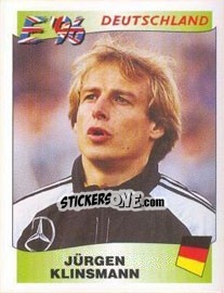 Sticker Jürgen Klinsmann - UEFA Euro England 1996 n. 210 - Panini