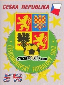 Sticker Ceska Republika badge - UEFA Euro England 1996 - Panini