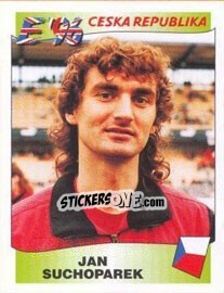 Figurina Jan Suchoparek - UEFA Euro England 1996 - Panini