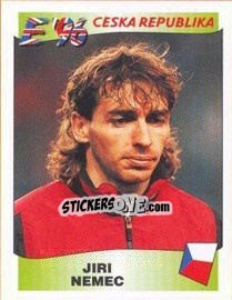 Sticker Jiri Nemec - UEFA Euro England 1996 - Panini