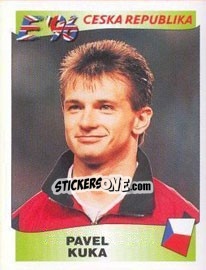 Sticker Pavel Kuka - UEFA Euro England 1996 n. 230 - Panini