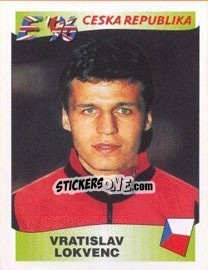 Sticker Vratislav Lokvenc - UEFA Euro England 1996 n. 232 - Panini