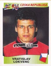 Sticker Vratislav Lokvenc - UEFA Euro England 1996 - Panini