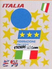 Figurina Italia badge - UEFA Euro England 1996 - Panini