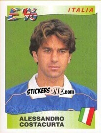 Sticker Alessandro Costacurta - UEFA Euro England 1996 n. 240 - Panini