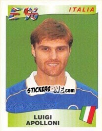 Sticker Luigi Apolloni - UEFA Euro England 1996 - Panini