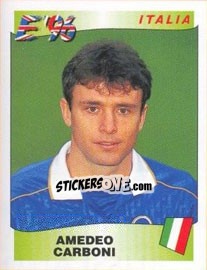 Figurina Amedeo Carboni - UEFA Euro England 1996 - Panini