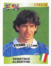 Sticker Demetrio Albertini - UEFA Euro England 1996 n. 245 - Panini