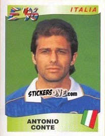 Figurina Antonio Conte - UEFA Euro England 1996 - Panini