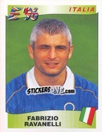 Cromo Fabrizio Ravanelli - UEFA Euro England 1996 - Panini