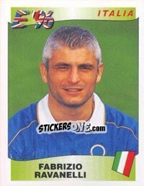 Sticker Fabrizio Ravanelli - UEFA Euro England 1996 n. 252 - Panini