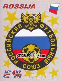 Cromo Rossija badge - UEFA Euro England 1996 - Panini