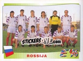 Cromo Rossija team - UEFA Euro England 1996 - Panini