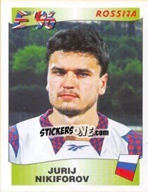 Cromo Yuri Nikiforov - UEFA Euro England 1996 - Panini