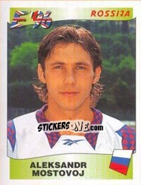 Sticker Aleksandr Mostovoi - UEFA Euro England 1996 - Panini