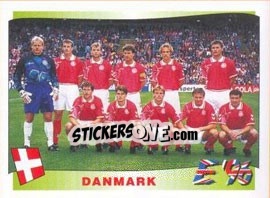 Sticker Danmark team - UEFA Euro England 1996 - Panini
