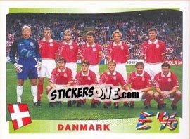 Sticker Danmark team - UEFA Euro England 1996 n. 276 - Panini