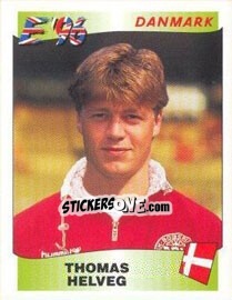 Sticker Thomas Helveg - UEFA Euro England 1996 - Panini