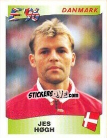 Sticker Jes Høgh - UEFA Euro England 1996 - Panini