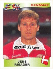 Sticker Jens Risager - UEFA Euro England 1996 - Panini