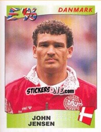 Sticker John Jensen - UEFA Euro England 1996 n. 283 - Panini