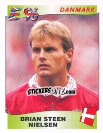 Sticker Brian Steen Nielsen - UEFA Euro England 1996 - Panini
