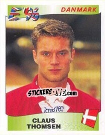 Cromo Claus Thomsen - UEFA Euro England 1996 - Panini