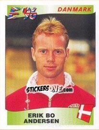 Sticker Erik Bo Andersen - UEFA Euro England 1996 n. 293 - Panini