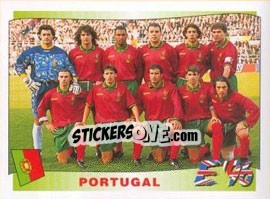 Sticker Portugal team - UEFA Euro England 1996 n. 296 - Panini
