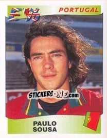 Sticker Paulo Sousa - UEFA Euro England 1996 n. 306 - Panini