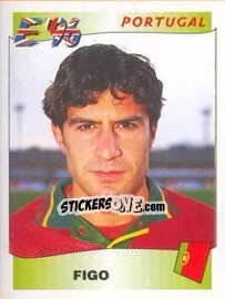 Sticker Figo - UEFA Euro England 1996 n. 307 - Panini