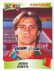 Sticker João Pinto - UEFA Euro England 1996 n. 310 - Panini