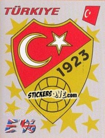 Sticker Türkiye badge - UEFA Euro England 1996 - Panini