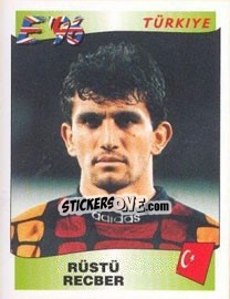 Sticker Rüstü Recber - UEFA Euro England 1996 n. 317 - Panini