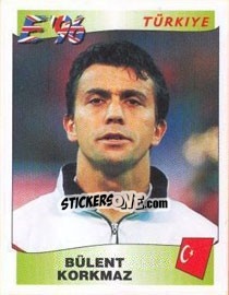 Sticker Bülent Korkmaz - UEFA Euro England 1996 - Panini
