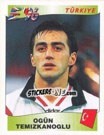 Sticker Ogün Temizkanoglu - UEFA Euro England 1996 - Panini