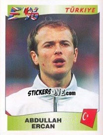 Sticker Abdullah Ercan - UEFA Euro England 1996 - Panini