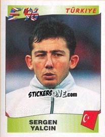Sticker Sergen Yalcin - UEFA Euro England 1996 n. 327 - Panini