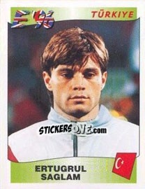 Figurina Ertugrul Saglam - UEFA Euro England 1996 n. 332 - Panini