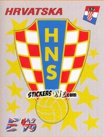 Sticker Hrvatska badge - UEFA Euro England 1996 n. 335 - Panini
