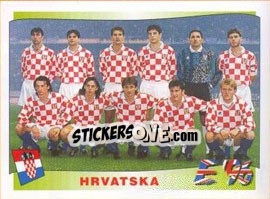 Sticker Hrvatska team - UEFA Euro England 1996 - Panini