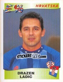 Sticker Drazen Ladic - UEFA Euro England 1996 - Panini