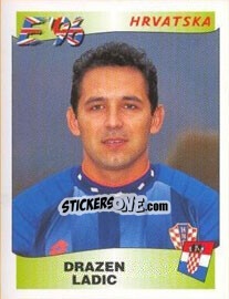 Sticker Drazen Ladic - UEFA Euro England 1996 n. 337 - Panini