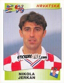 Sticker Nikola Jerkan - UEFA Euro England 1996 - Panini