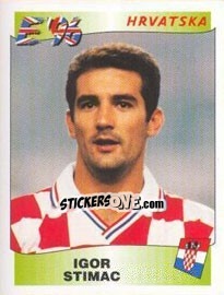 Sticker Igor Stimac - UEFA Euro England 1996 - Panini