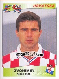 Sticker Zvonimir Soldo - UEFA Euro England 1996 n. 343 - Panini