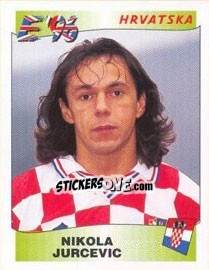 Sticker Nikola Jurcevic - UEFA Euro England 1996 n. 344 - Panini