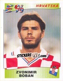 Sticker Zvonimir Boban - UEFA Euro England 1996 - Panini