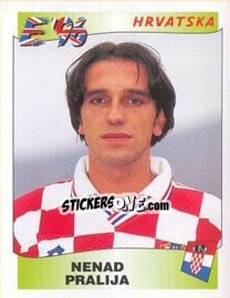 Sticker Nenad Pralija - UEFA Euro England 1996 n. 346 - Panini