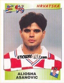 Sticker Aljosa Asanovic - UEFA Euro England 1996 n. 348 - Panini